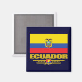 Ecuador Flag Magneet (Voorkant / Achterkant)
