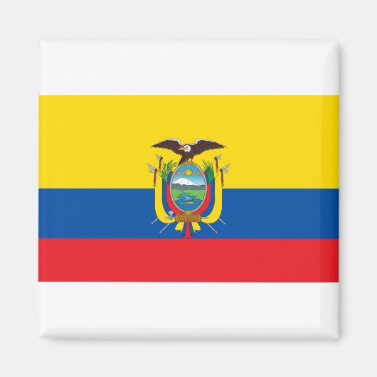 Ecuador Flag Magneet (Voorkant)