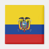 Ecuador Flag Magnet (Voorkant)