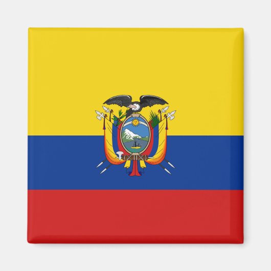 Ecuador Flag Magnet (Voorkant)