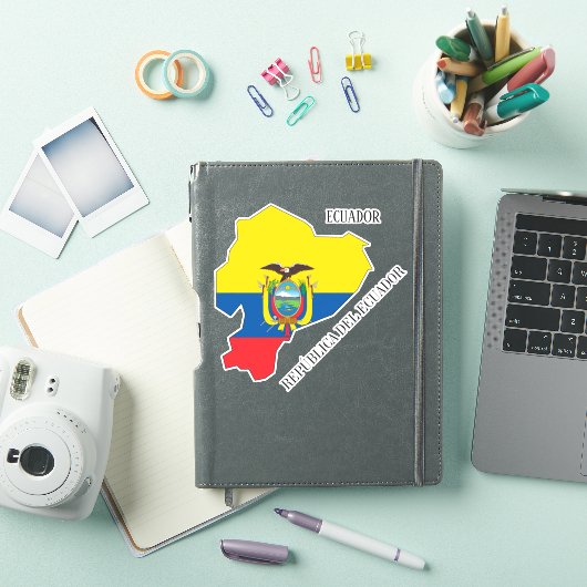 Ecuador Flag Map Sticker (iPad Cover)