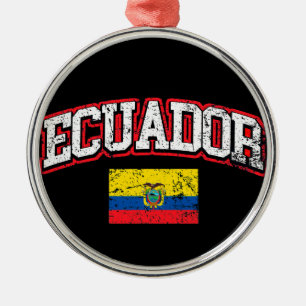 Ecuador Flag Metalen Ornament