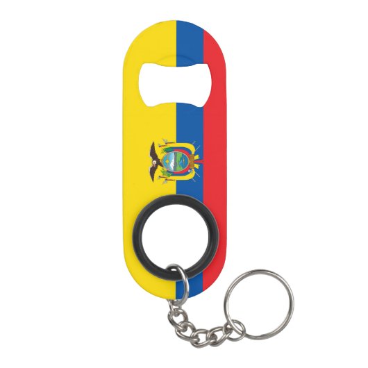 Ecuador Flag Mini Flessenopener (Achterkant)