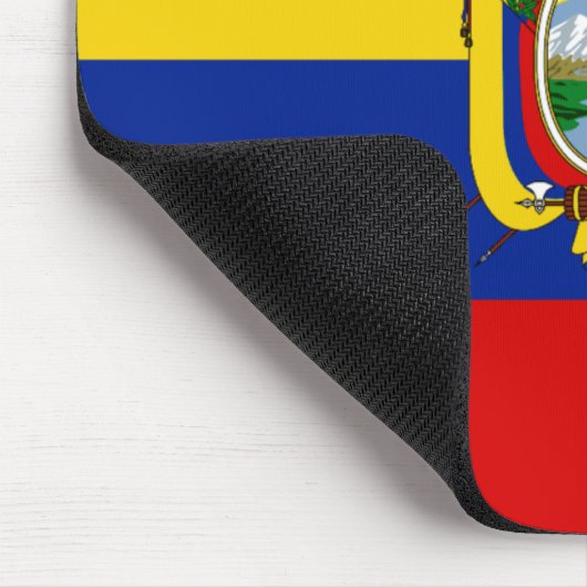 Ecuador Flag Mousepad Muismat (Hoek)