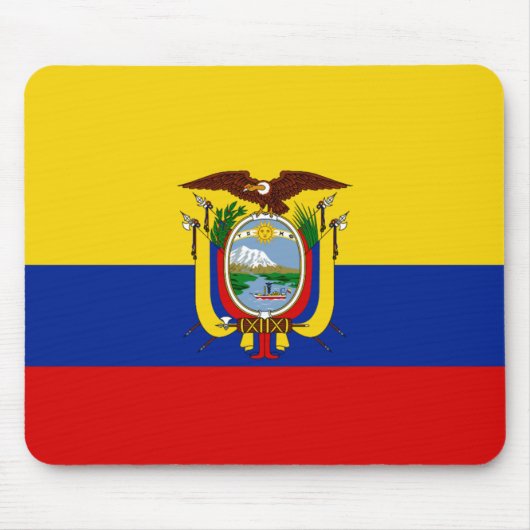 Ecuador Flag Mousepad Muismat (Voorkant)
