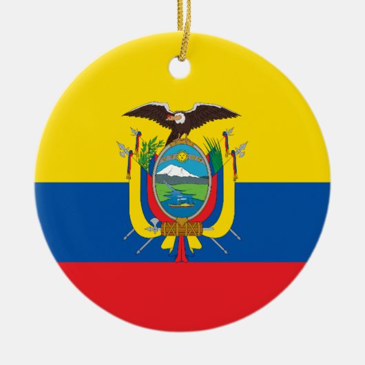 Ecuador Flag Ornament (Voorkant)