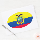 Ecuador Flag Ovale Sticker (Envelop)