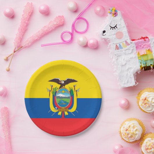 Ecuador Flag Papieren Bordje (Feest)