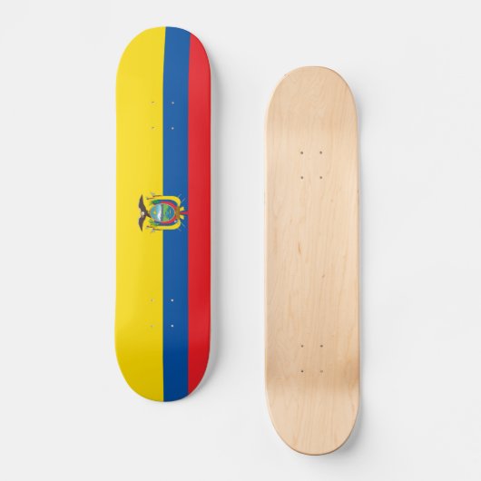 Ecuador Flag Persoonlijk Skateboard (Voorkant)