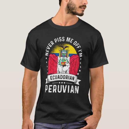 Ecuador Flag Peru Grown Humor Citizen Pride T-shirt (Voorkant)