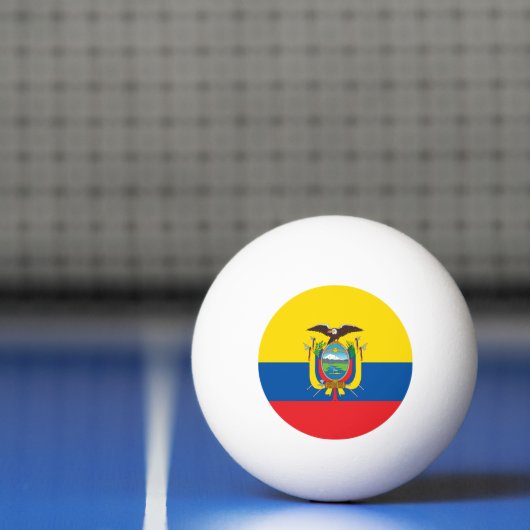 Ecuador Flag Pingpongbal (Net)