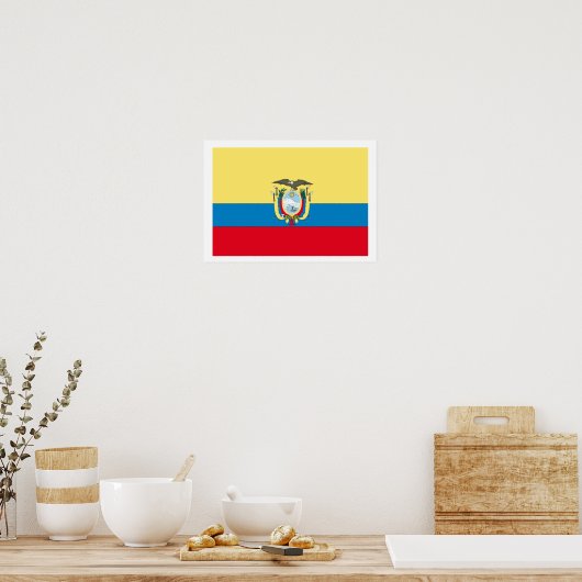 Ecuador Flag Poster (Keuken)
