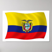 Ecuador Flag Poster Print (Voorkant)