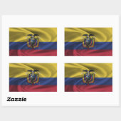 Ecuador Flag Rechthoekige Sticker (Vel)
