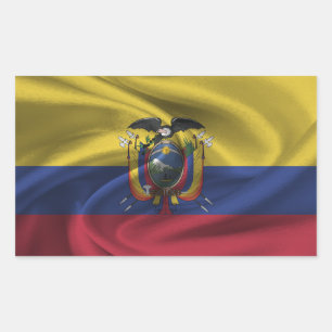 Ecuador Flag Rechthoekige Sticker