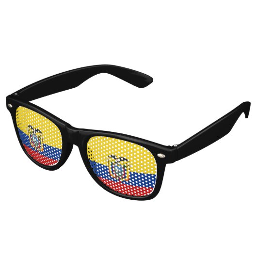 Ecuador Flag Retro Zonnebril (Gekanteld)