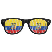 Ecuador Flag Retro Zonnebril (Voorkant)