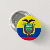 Ecuador Flag Ronde Button 3,2 Cm (Voorkant /achterkant)
