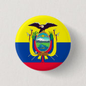 Ecuador Flag Ronde Button 3,2 Cm (Voorkant)