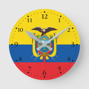 Ecuador Flag Ronde Klok