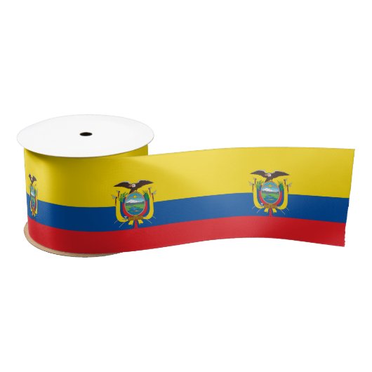 Ecuador Flag Satijnen Lint (Spoel)