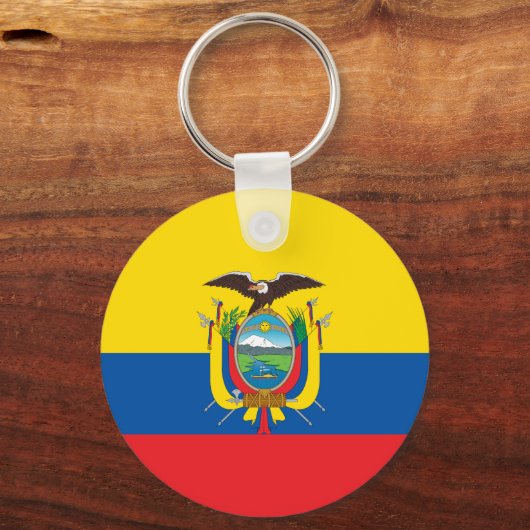 Ecuador Flag Sleutelhanger (Voorkant)