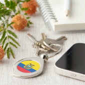 Ecuador Flag Sleutelhanger (Zijkant)