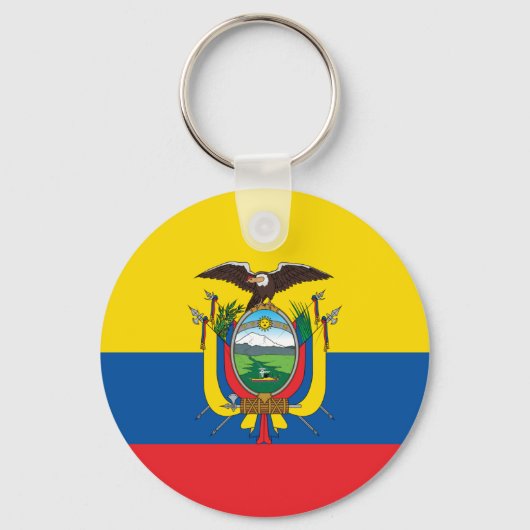 Ecuador Flag Sleutelhanger (Voorkant)