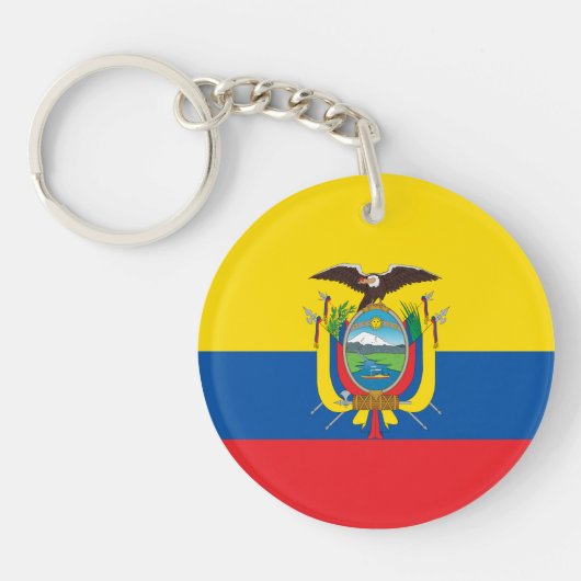 Ecuador Flag Sleutelhanger (Voorkant)