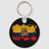 Ecuador Flag Sleutelhanger (Voorkant)