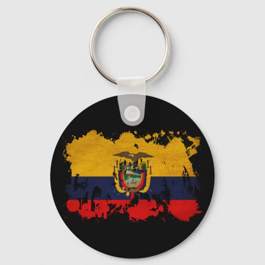 Ecuador Flag Sleutelhanger (Voorkant)