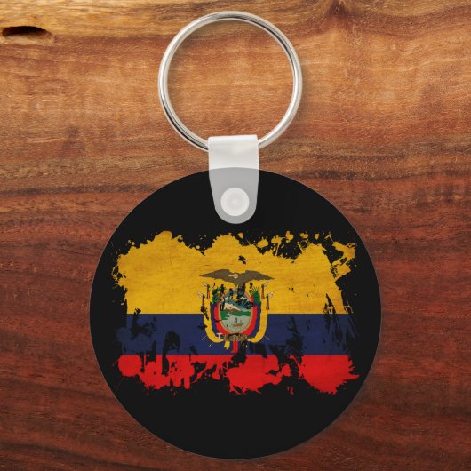 Ecuador Flag Sleutelhanger (Voorkant)