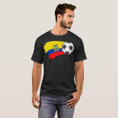 Ecuador Flag Soccer Ecuadorian Futbol Hispanic Roo T-shirt (Voorkant volledig)