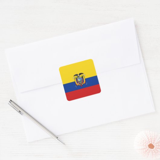 Ecuador Flag Sticker (Envelop)