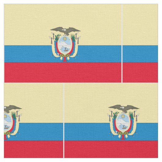 Ecuador Flag Stof (Close Up)