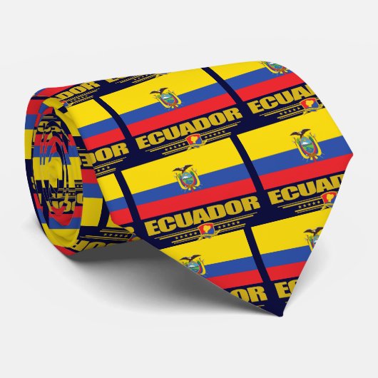 Ecuador Flag Stropdas (Opgerold)