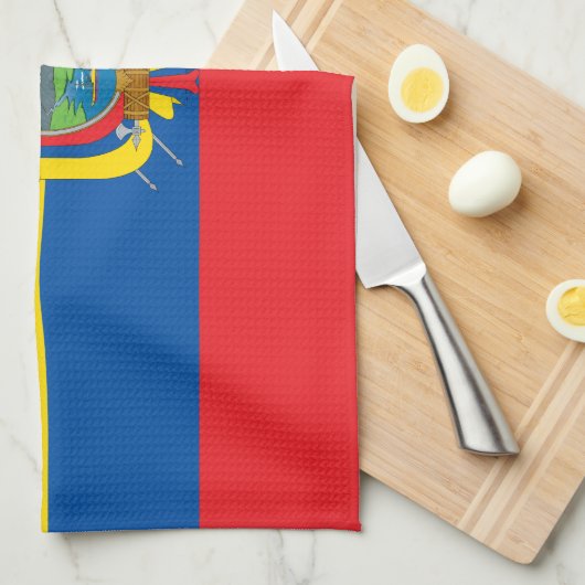 Ecuador Flag Theedoek (Quarter Fold)