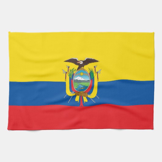 Ecuador Flag Theedoek (Horizontaal)