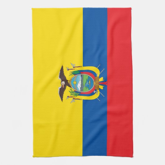 Ecuador Flag Theedoek (Verticaal)