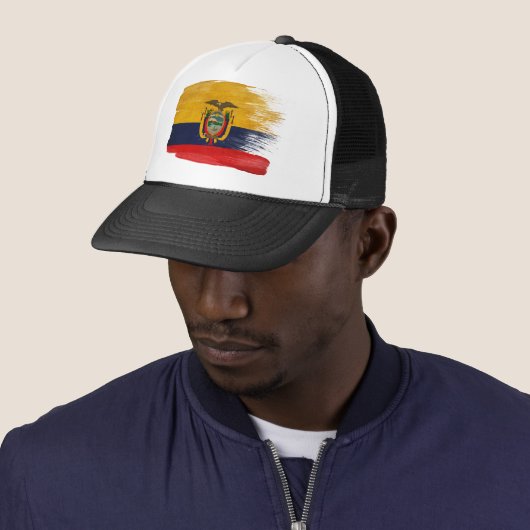 Ecuador Flag Trucker Hat Trucker Pet (In situ)