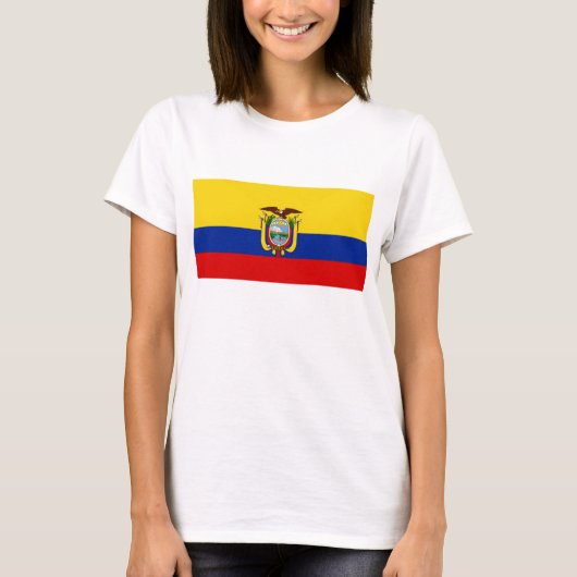 Ecuador Flag x Map T-Shirt (Voorkant)