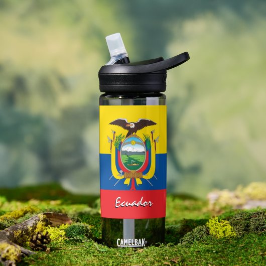 Ecuador flesje patriottische Ecuador vlag Waterfles (Buiten)