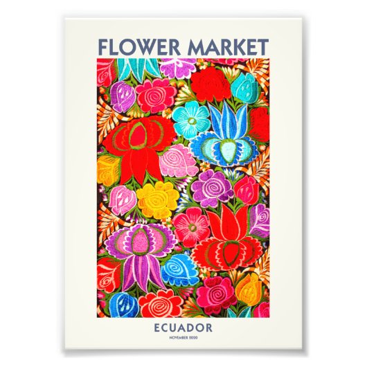 ECUADOR FLOWER MARKET | DIGITAL VERSION FOTO AFDRUK (Voorkant)