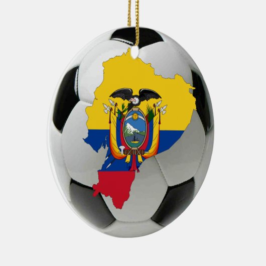 Ecuador football voetbal keramisch ornament (Rechts)