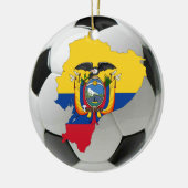 Ecuador football voetbal keramisch ornament (Links)