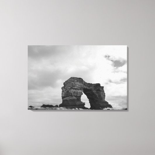 Ecuador, Galapagos, Darwin Island, Waves Canvas Afdruk (Voorkant)