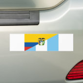 Ecuador Guatemala halve vlag Bumpersticker (Op auto)
