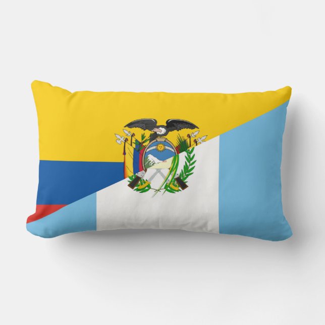 Ecuador Guatemala halve vlag Kussen (Voorkant)