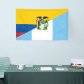 Ecuador Guatemala halve vlag Spandoek (Beurs)