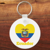 Ecuador Heart Flag Sleutelhanger (Achterkant)